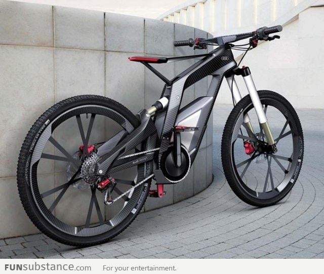 A bicycle designed by Audi