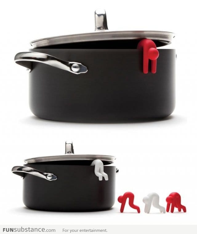 Use this little guy to keep your pots and pans open!