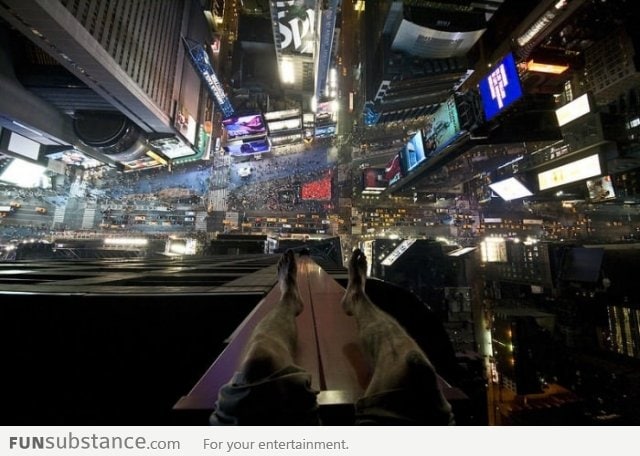 Amazing top view of NYC