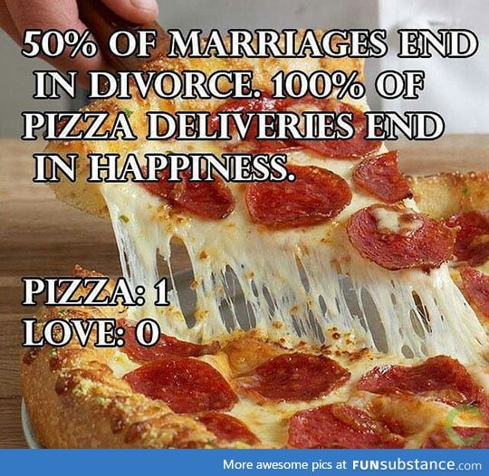 Pizza always wins...