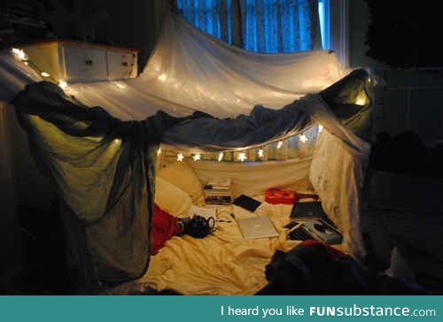 Who wants to come hide in a blanket fort with me?