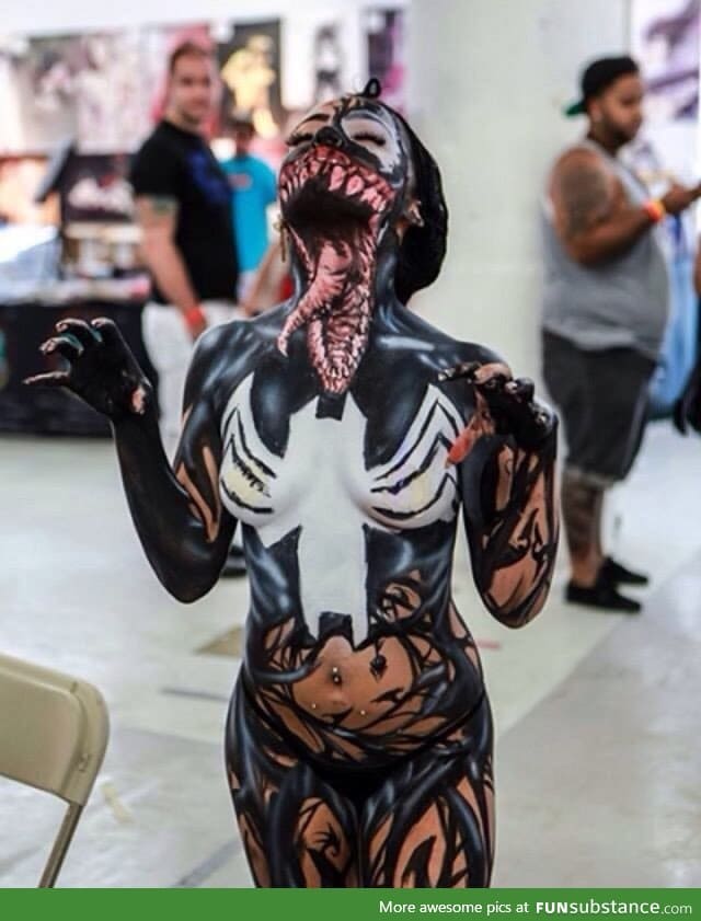 Venom body-paint