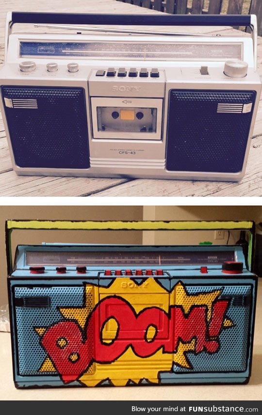 Painted boombox