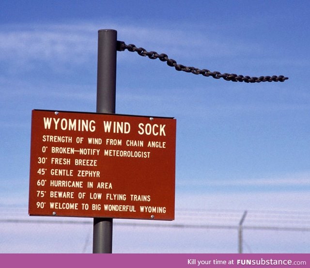 Wyoming wind sock