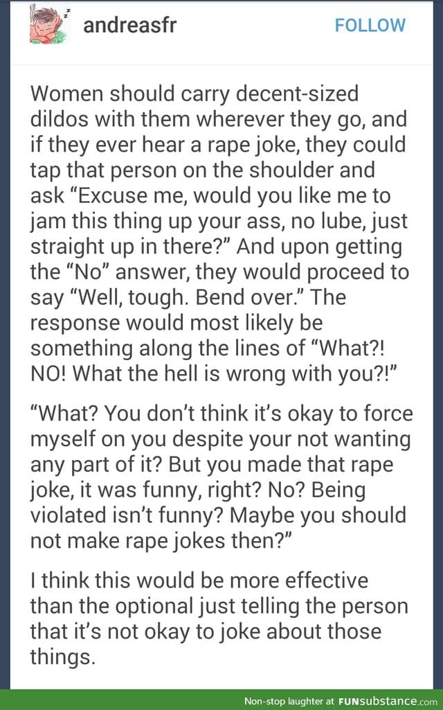 Rape jokes aren't funny.