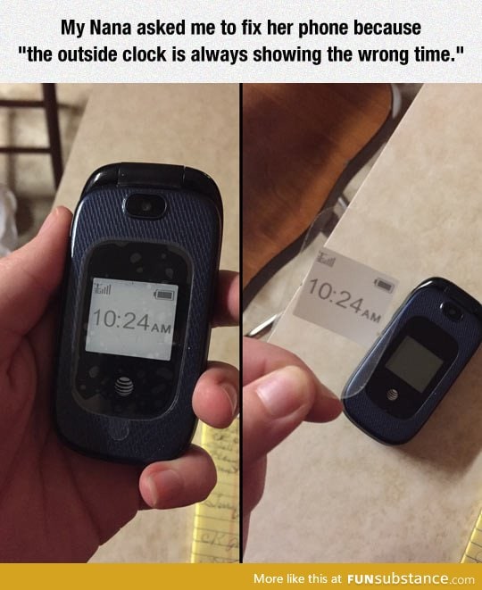 The wrong time on the phone