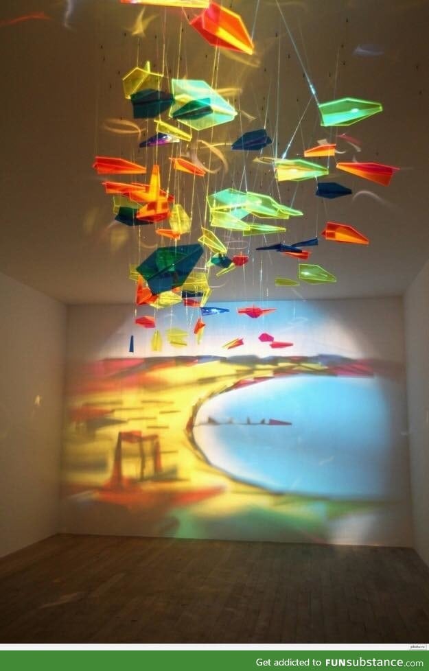 Painting with light through colored glass