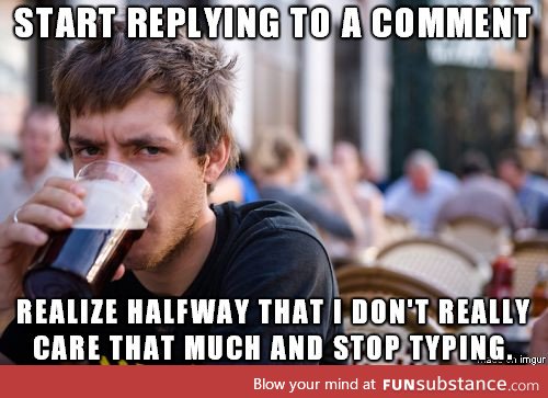 When typing a comment
