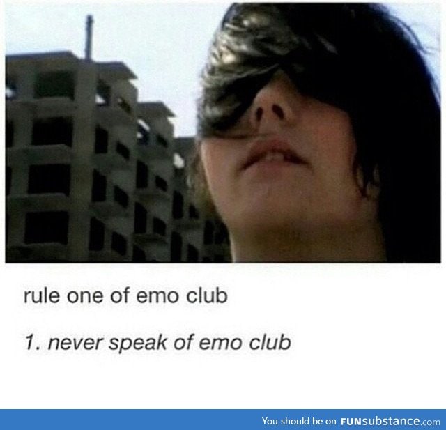 Does posting this count as talking about emo club?