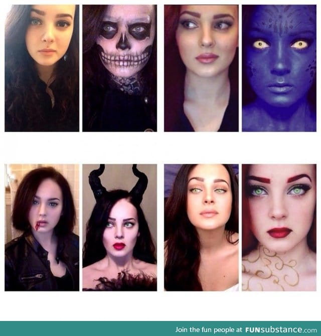 1 face, 8 different looks