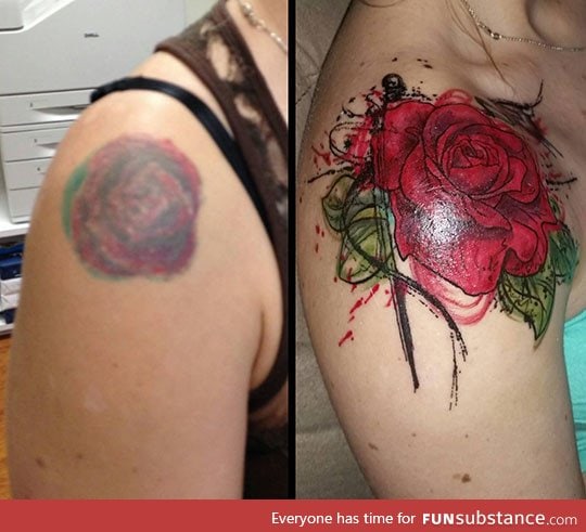 Cover up tattoo done right