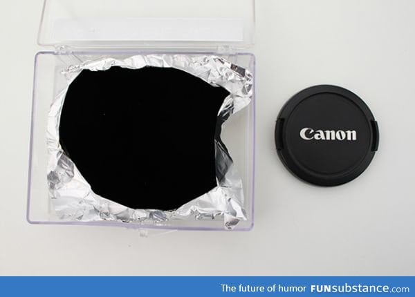 This is Vantablack, the darkest material on earth absorbing 99.965% of radiation