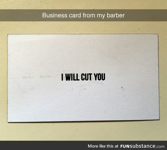 Barber business card