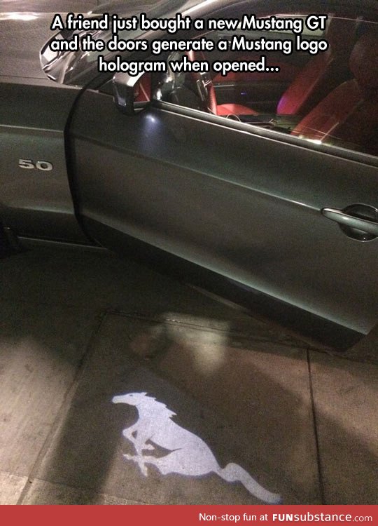 Mustang logo hologram