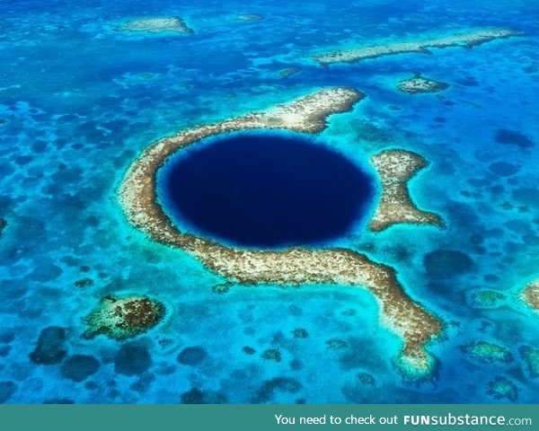 Great Blue Hole off the coast of Belize