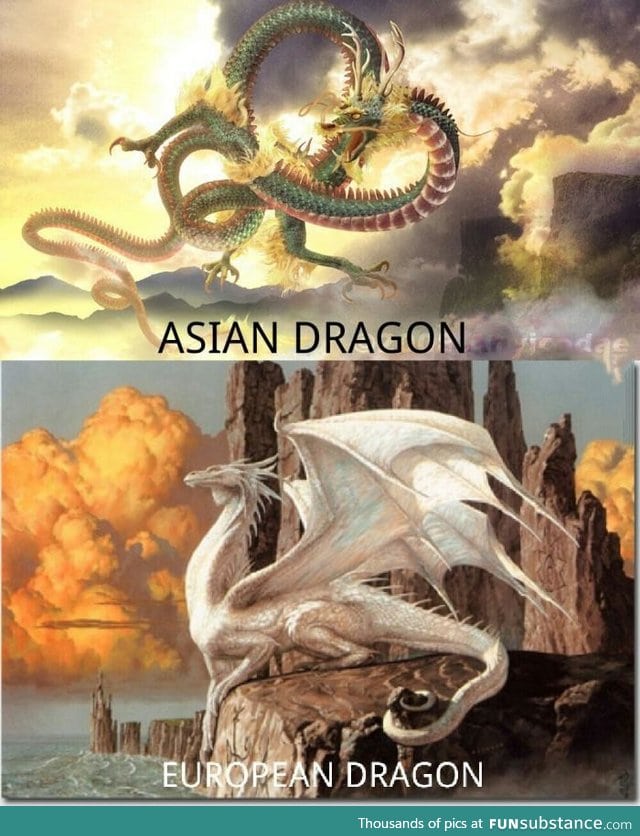 They're dragons, yet so different.