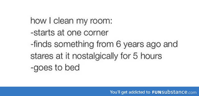 How I clean my room