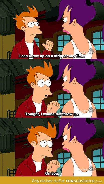 Fry attempts to be romantic