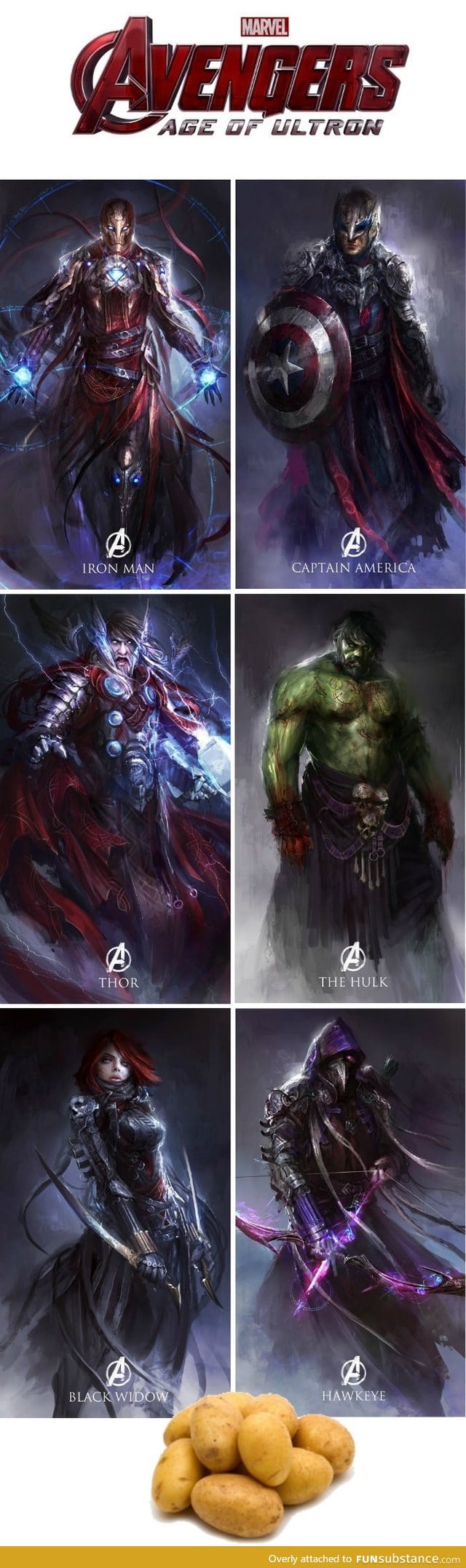 Marvel's Avengers Re-Imagined as Fantasy Heroes