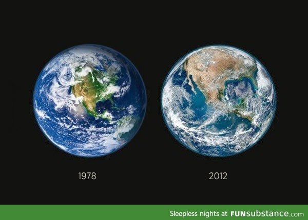 NASA recently released imagery showing the deforestation of America...In just 34 years