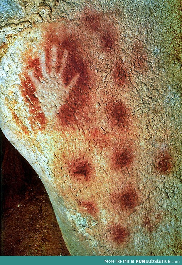 27,000 year old hand print