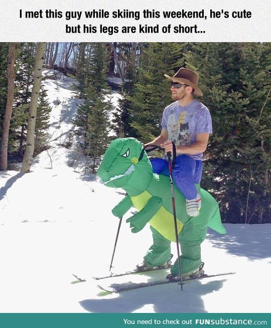 T-rex ski ride