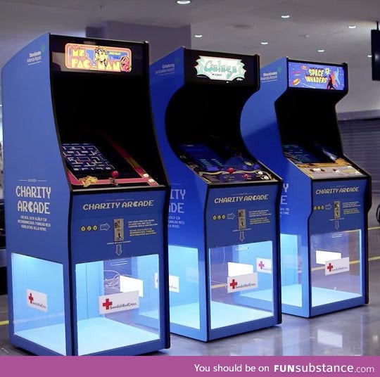 Charity arcade, genius idea