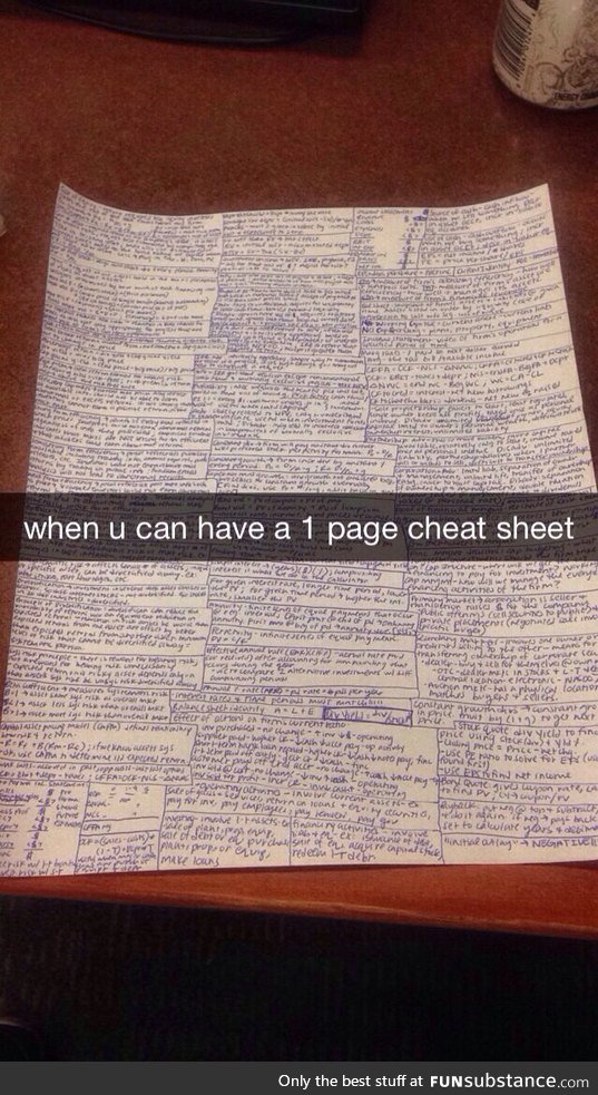 Cheat sheet