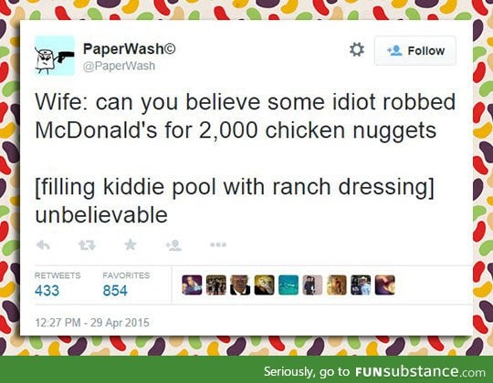 Chicken nuggets robbery