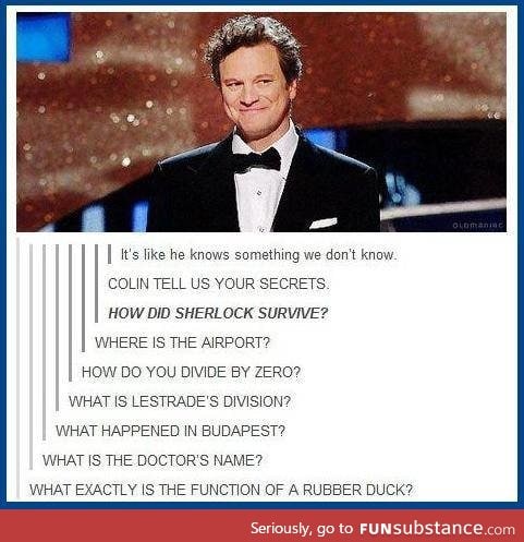 Colin Firth's secrets :))