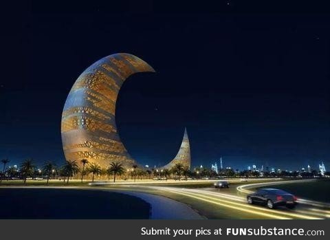Crescent moon tower, Dubai