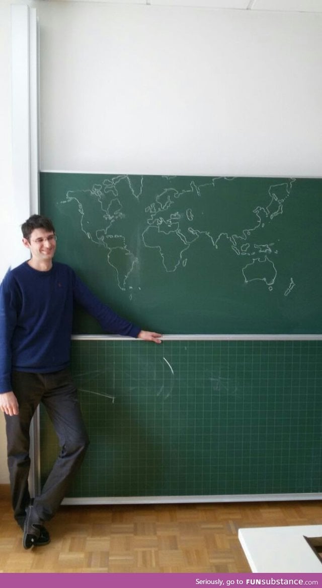 My geography teacher just drew this map out of his mind