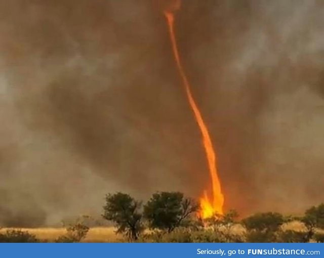 This is a tornado of fire, its very rare. Yes its real