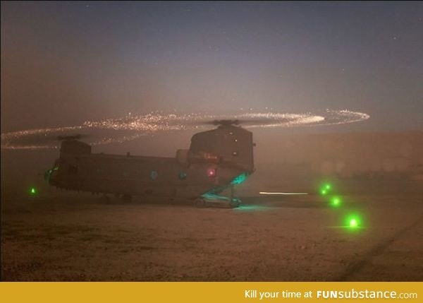 This happens when a helicopter is in a sand storm