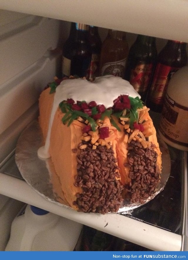 Friend had a taco themed party. Here's the cake