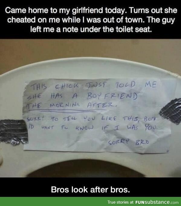 Bros look out for bros
