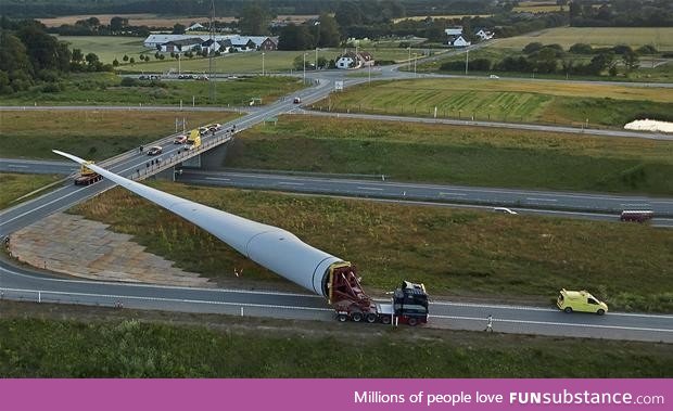This is how Denmark transport windmill "wings"