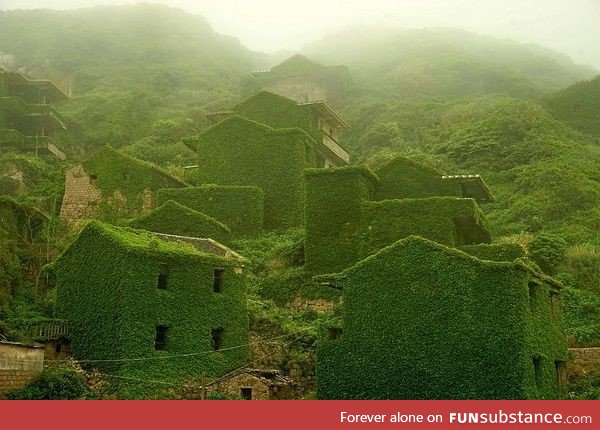 An abandoned village in Shengsi County’s Gouqi island which is in Zhoushan, China