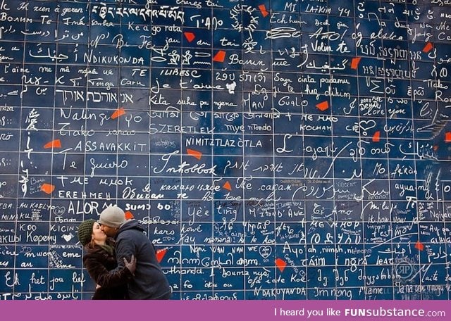 The Love Wall in Paris has every single language of 'I love you'