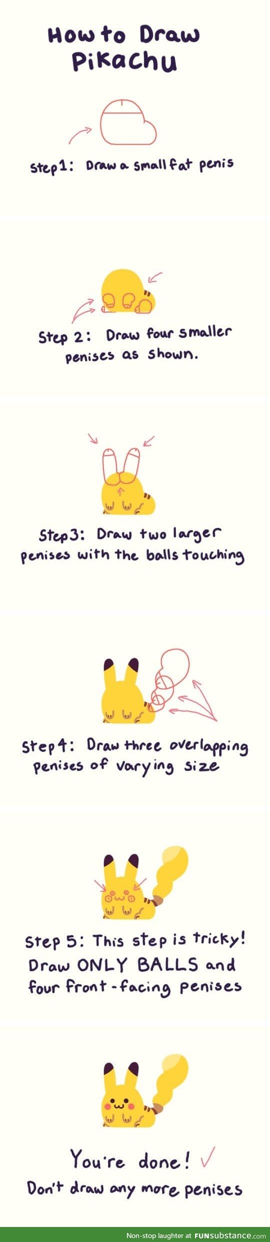 How to draw Pikachu - FunSubstance