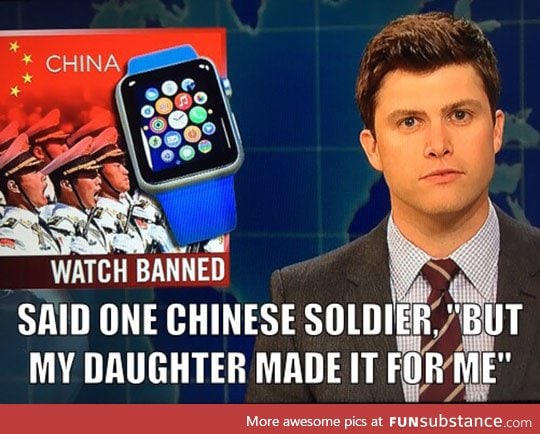 China has banned their soldiers from wearing the new apple watch