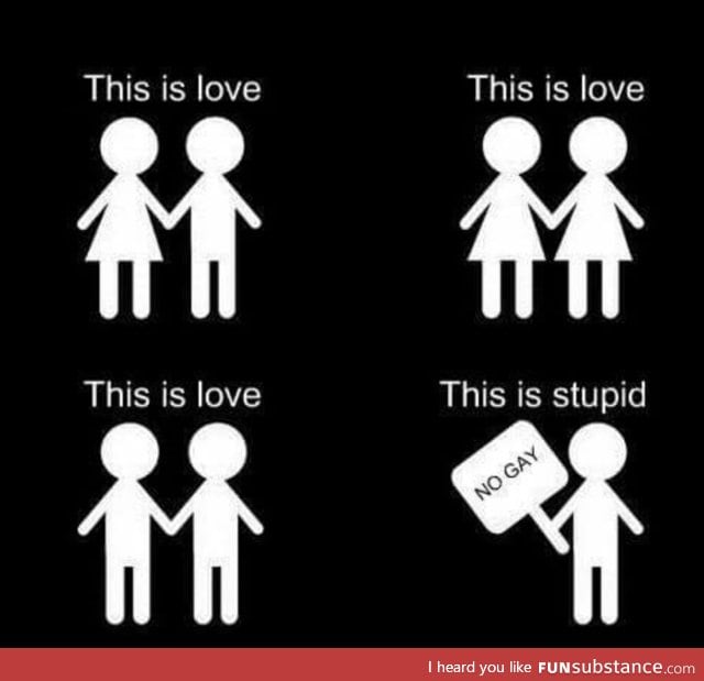 Love is love. Dont be stupid.