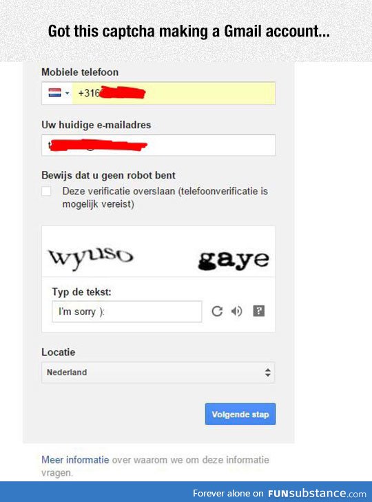 Captcha knows you're gay