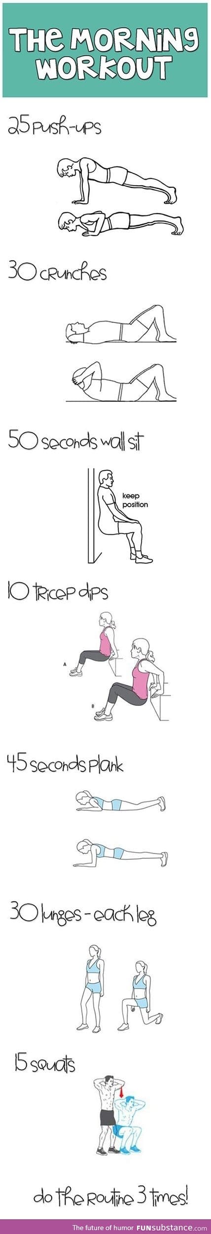 A good workout routine to start your day