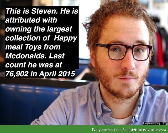 The man who owns the most Happy Meal Toys from McDonalds