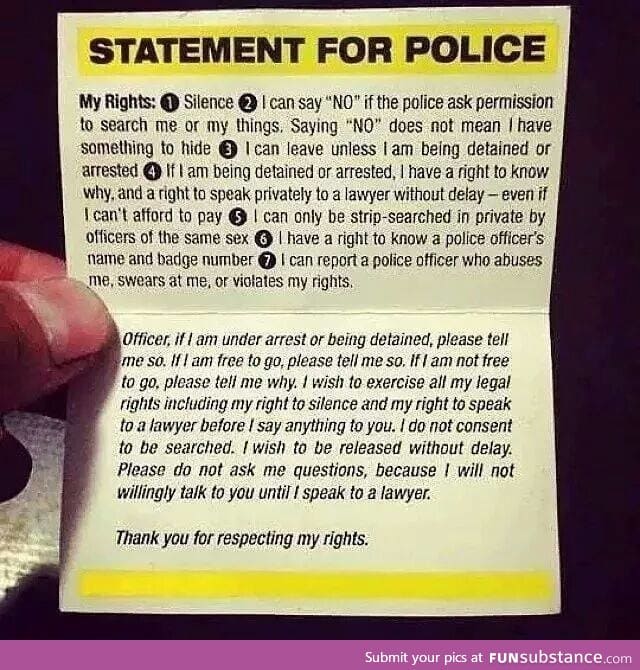 Statement for Police