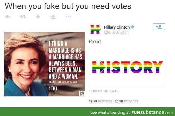 When you're fake but still need votes