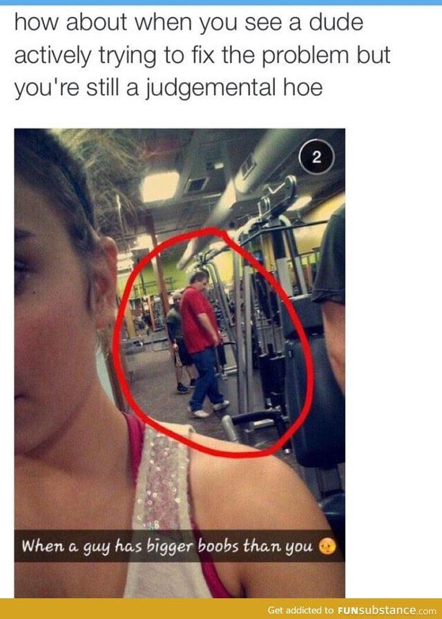 Don't judge people in the gym