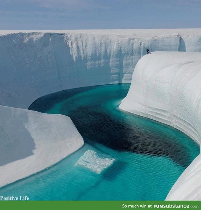 Ice canyon in Greenland