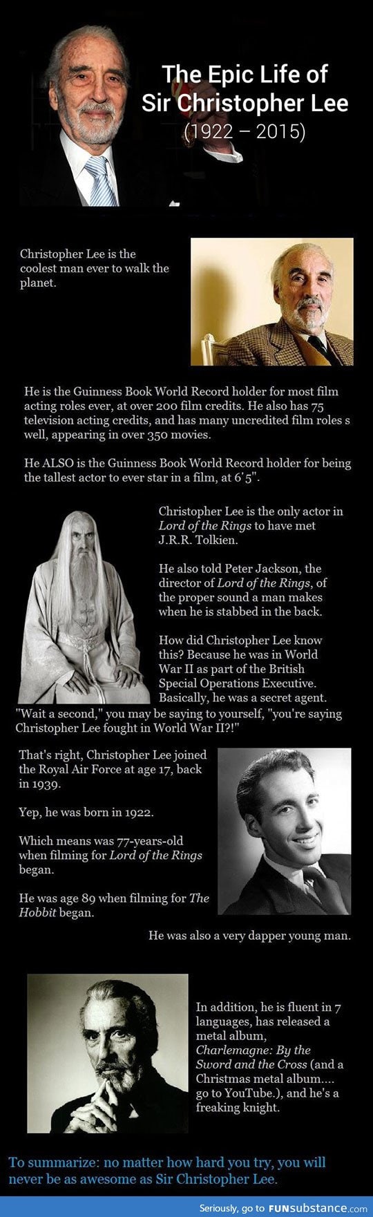 The awesome Christopher Lee